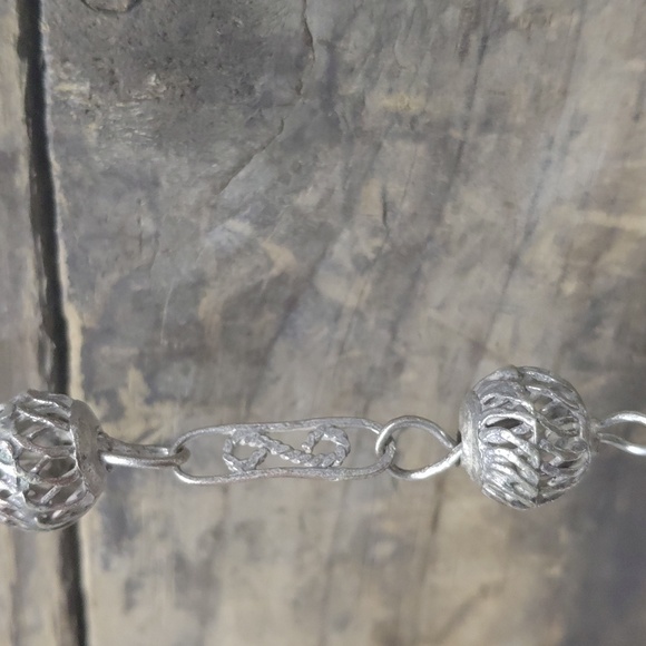 Vintage Mexican Silver Wedding Necklace - Picture 4 of 4